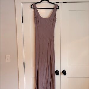Tobi Mauve Scoop Neck Tank Maxi Dress